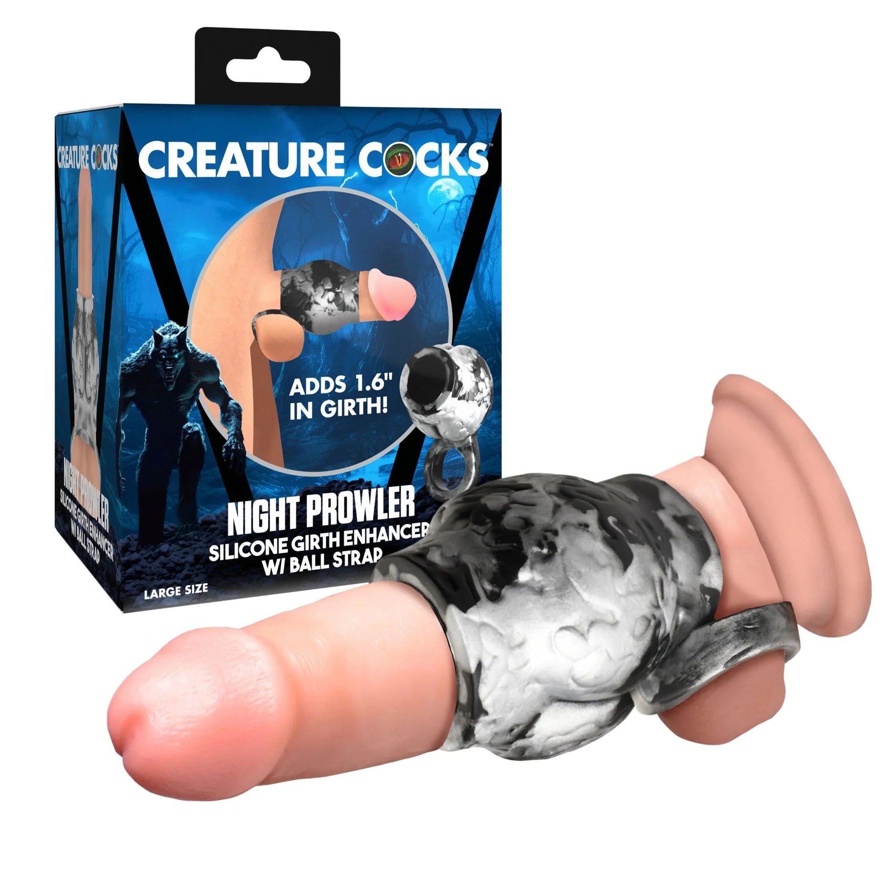 Night Prowler Enhancer w Ball Strap Creature Cocks by XR