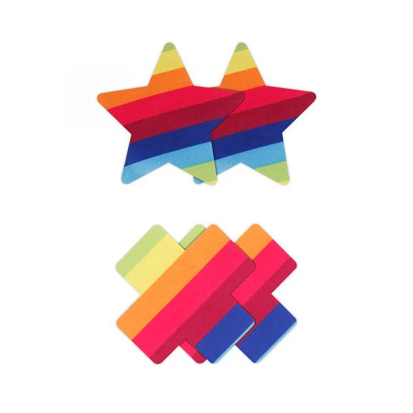 Pretty Pasties Pride Cross & Stars 2pk by NS Novelties - Image 2