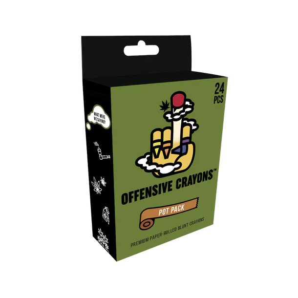 Offensive Crayons 24pk Pot Edition by Wood Rocket