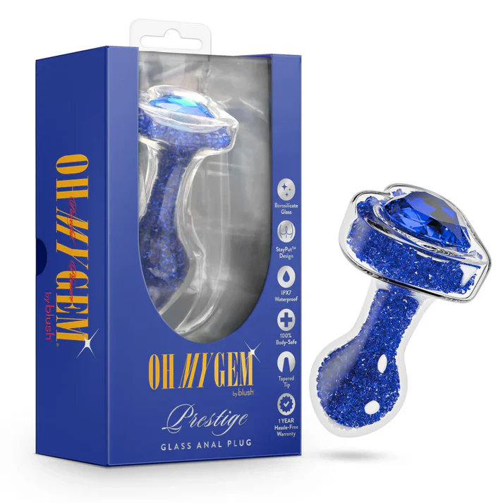 Oh My Gem Lustre Glass Heart Anal Plug by Blush