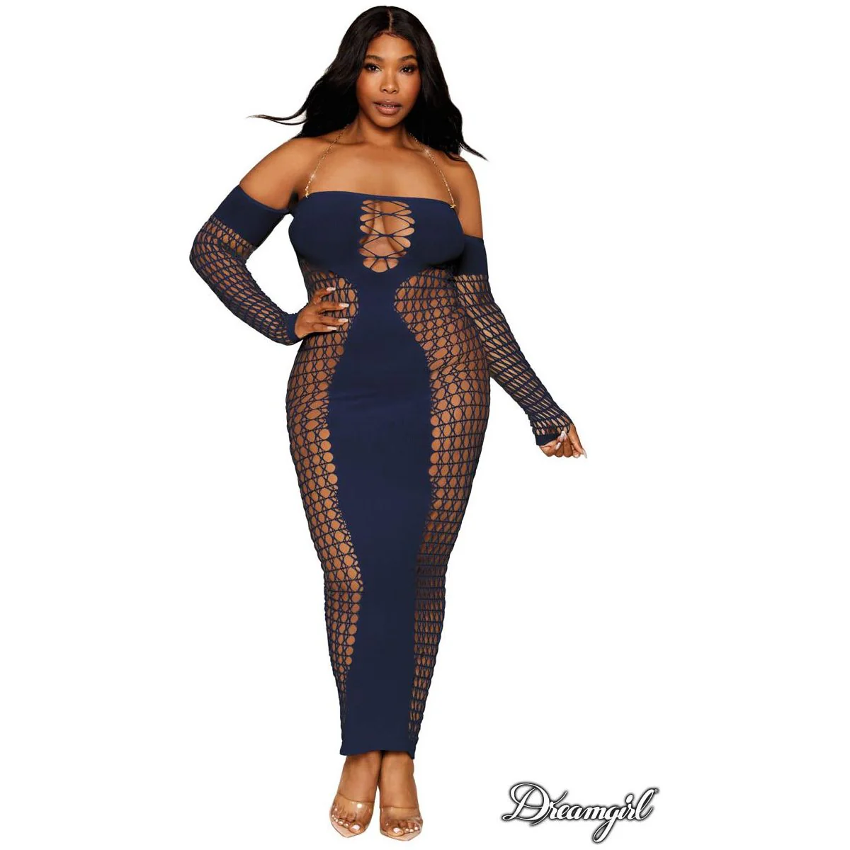 Opaque Chain Gown by Dreamgirl - Image 3