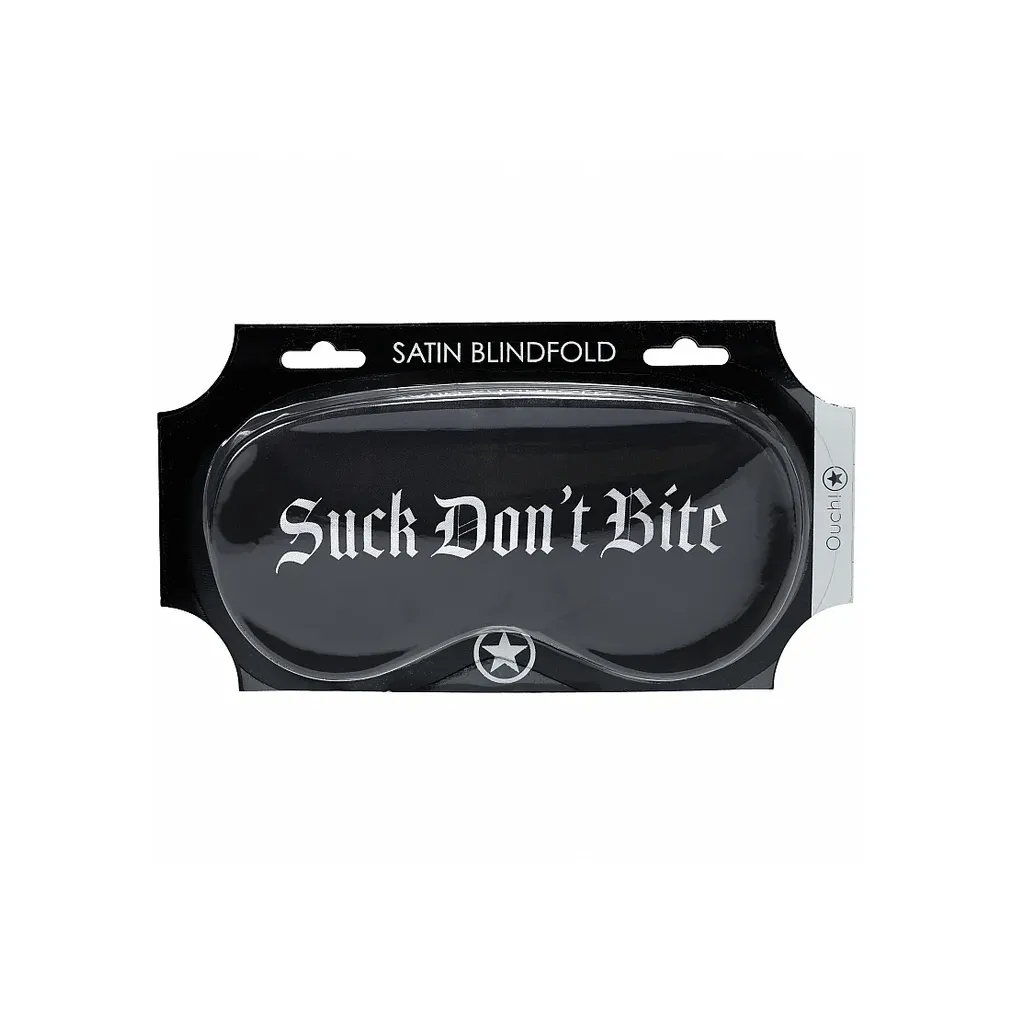 Ouch Satin Blindfold Suck Don't Bite by Shots