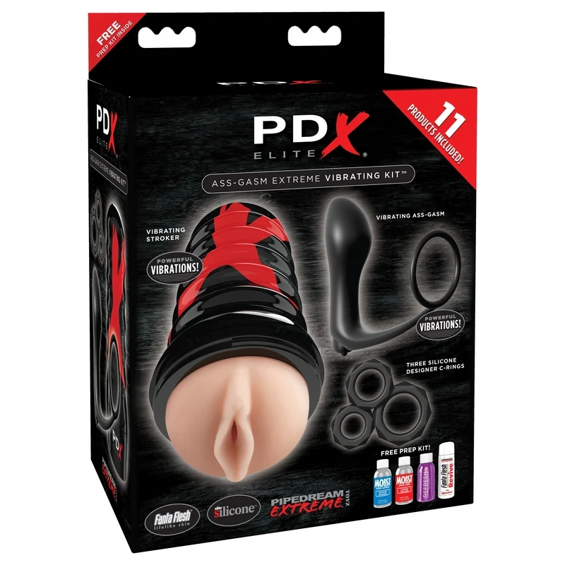 PDX Elite Ass Gasm Extreme Vibrating Kit Masturbator by Pipedream Products®