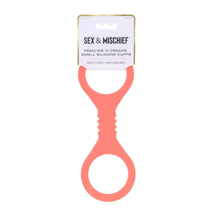 Peaches n Cream Small Silicone Handcuffs by Sportsheets