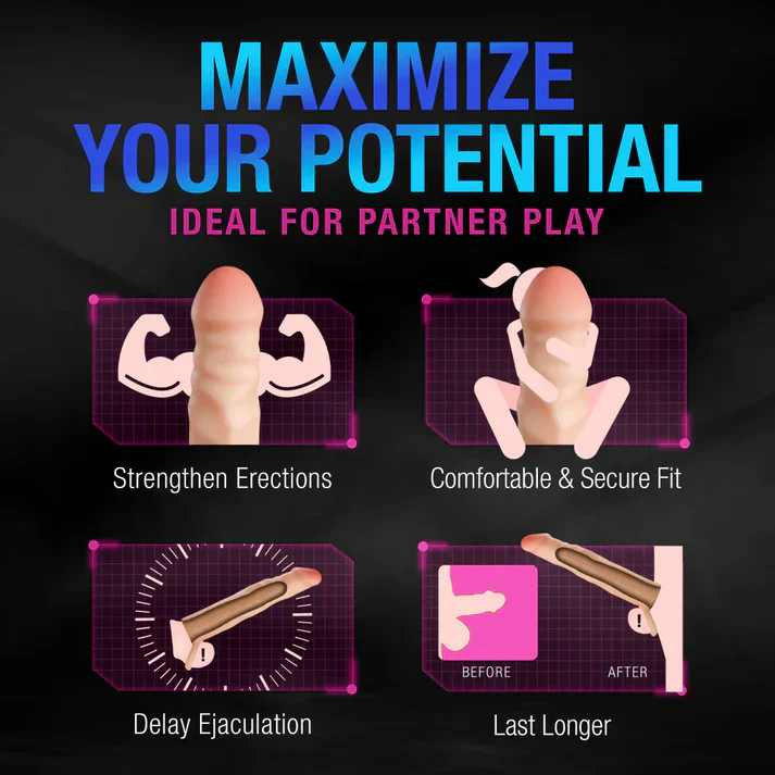 Performance Plus Silicone Penis Extender 2.5" by Blush - Image 3