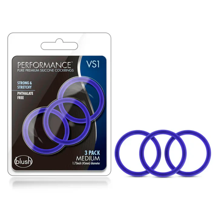 Performance VS1 Medium Cock Rings 3pk by Blush