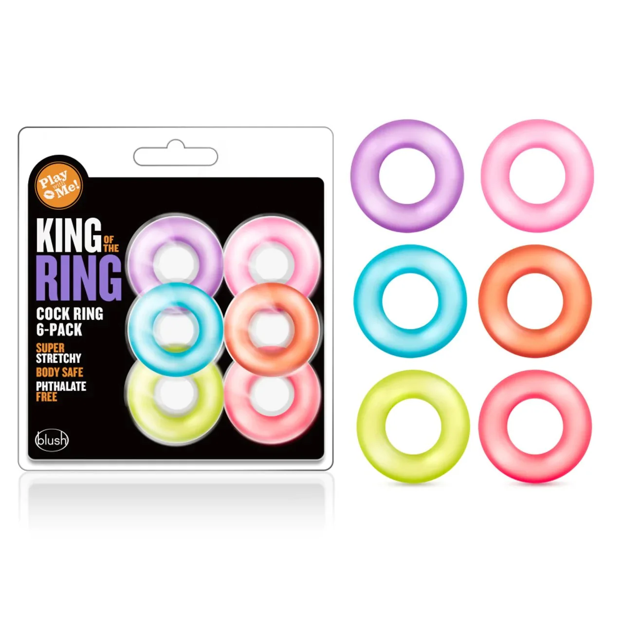 King of the Ring 6pk Cock Rings by Blush