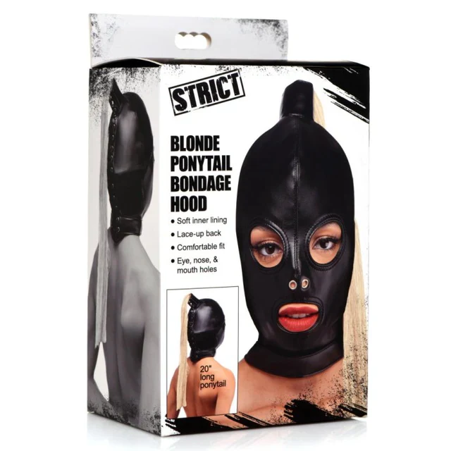 Strict Blonde Ponytail Bondage Hood by XR