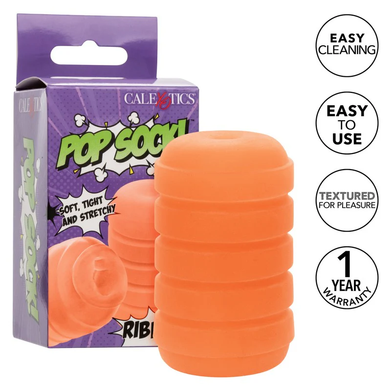 Pop Sock Ribbed Masturbator by Cal Exotics