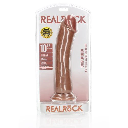 Realrock Curved Realistic Dildo 10" by Shots - Image 2