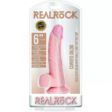 Realrock Realistic Curved Dildo 6" by Shots