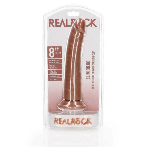 Realrock Slim Realistic Dildo 8" by Shots - Image 2