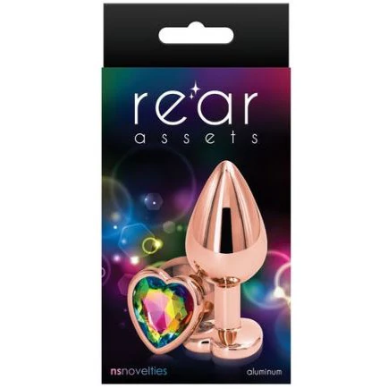 Rear Assets Aluminum Anal Plug Medium Heart Gem by NS Novelties - Image 2
