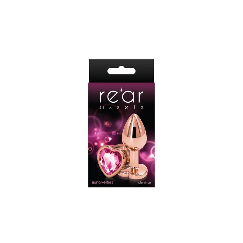 Rear Assets Aluminum Anal Plug Heart Small by NS Novelties