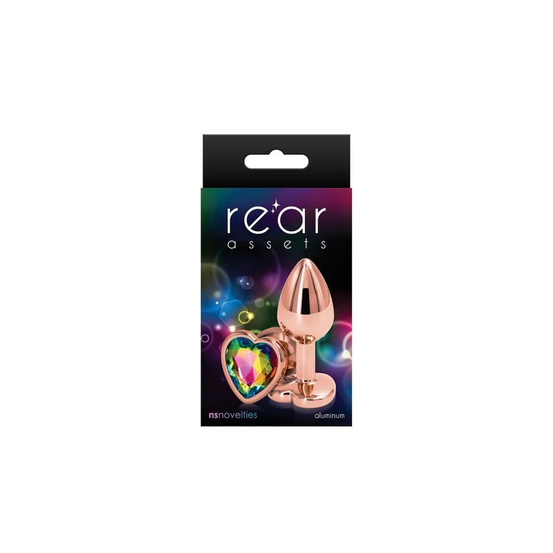 Rear Assets Aluminum Anal Plug Heart Small by NS Novelties - Image 2