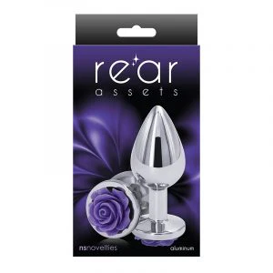 Rear Assets Aluminum Anal Plug Rose Medium by NS Novelties - Image 3
