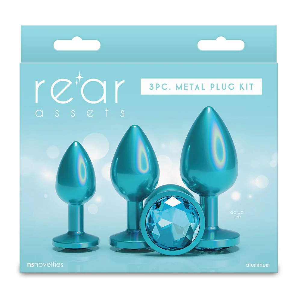 Rear Assets Aluminum Metal Anal Plug Kit Circle 3pk by NS Novelties