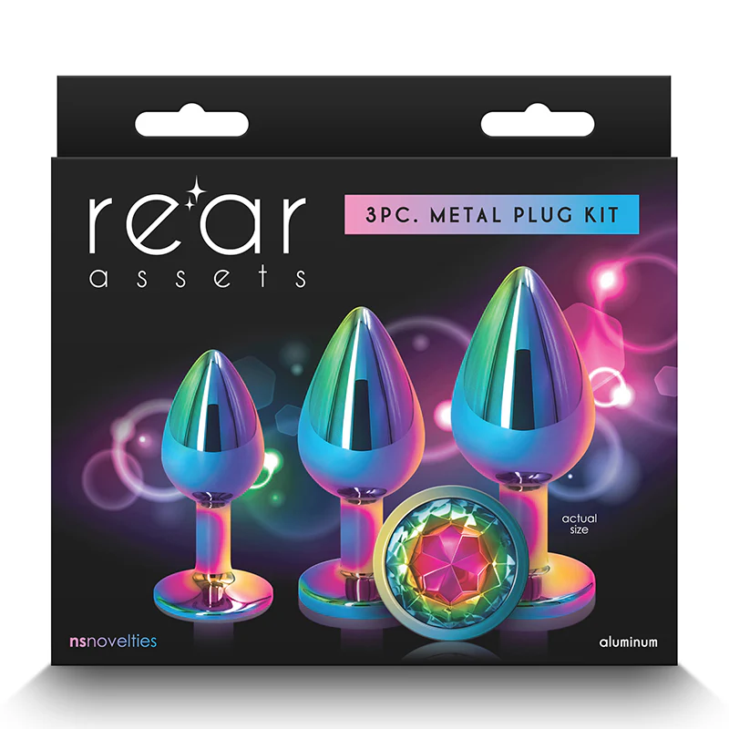 Rear Assets Aluminum Metal Anal Plug Kit Circle 3pk by NS Novelties - Image 3