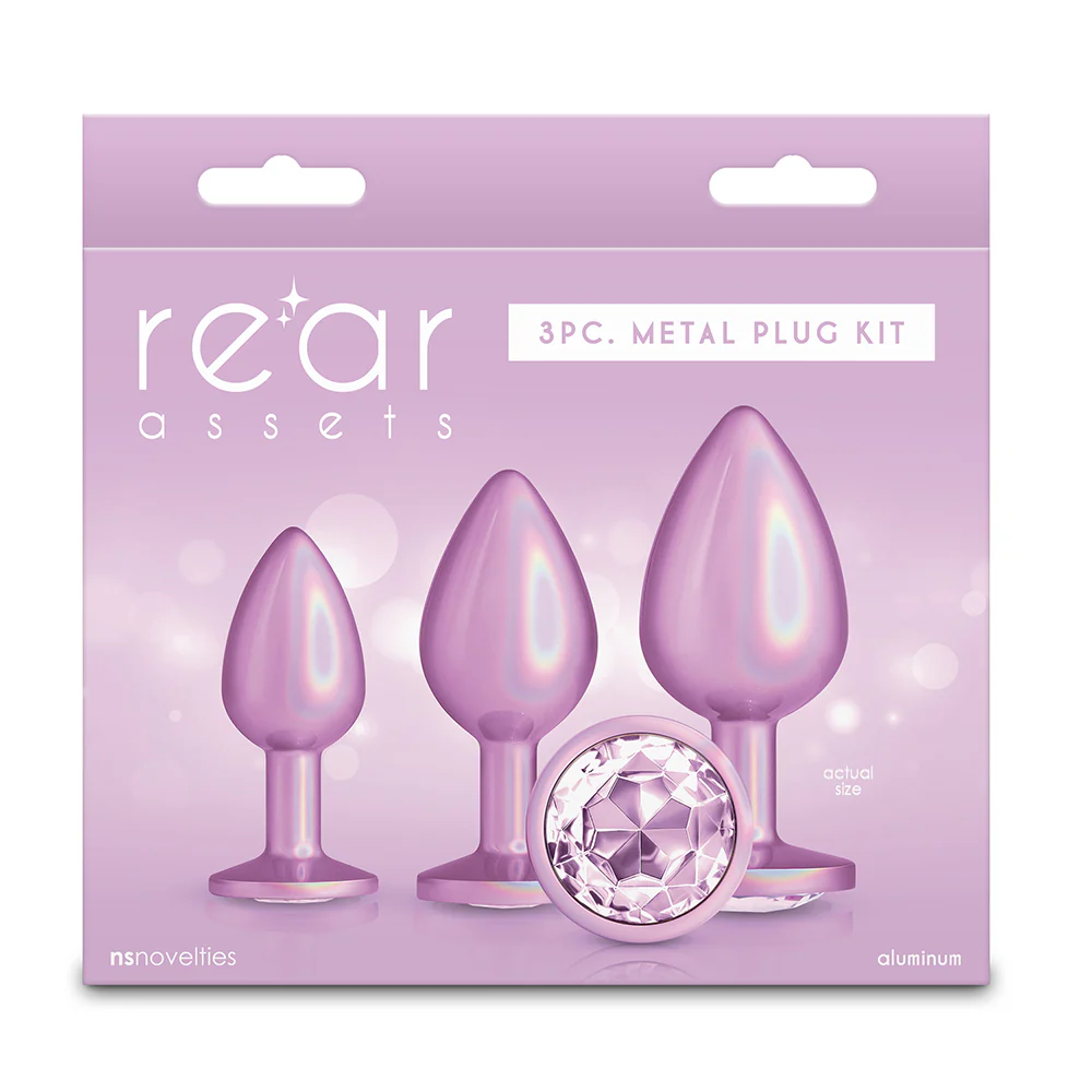 Rear Assets Aluminum Metal Anal Plug Kit Circle 3pk by NS Novelties - Image 4