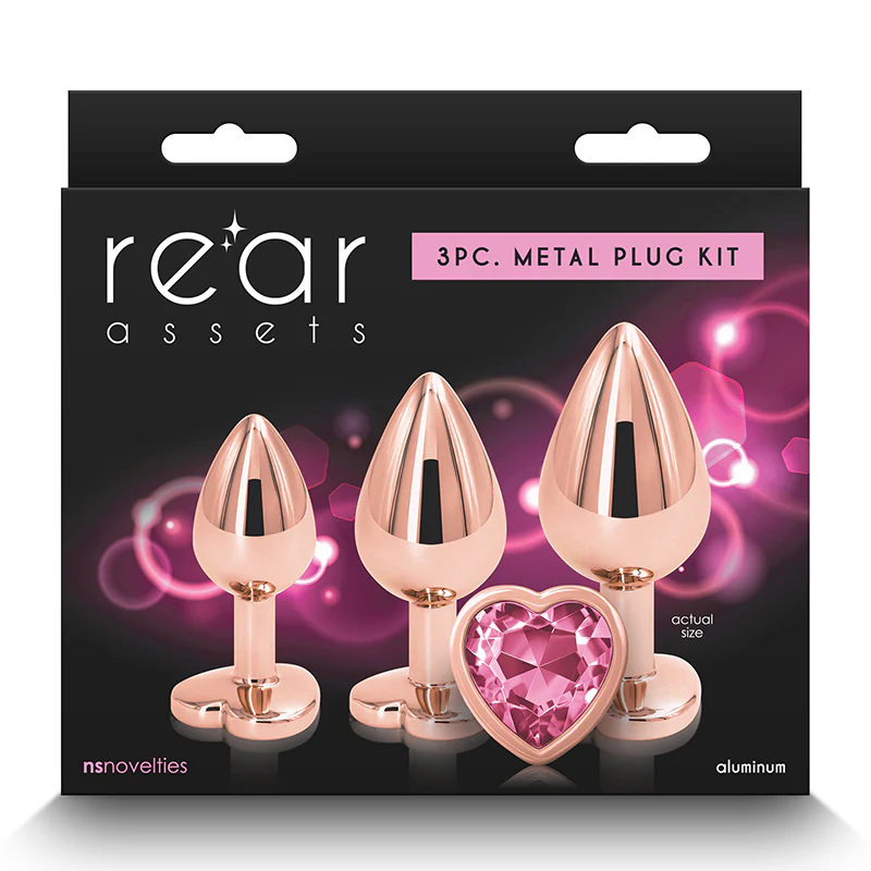 Rear Assets Aluminum Trainer Kit Gem Hearts 3pk by NS Novelties - Image 2