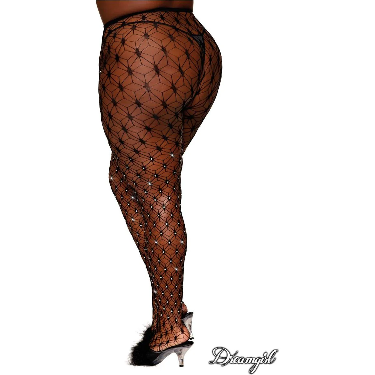 Rhinestone Fence Net Nylons by Dreamgirl - Image 2