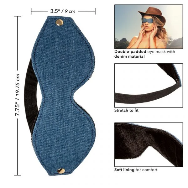 Ride Em™ Denim Eye Mask by Cal Exotics - Image 2