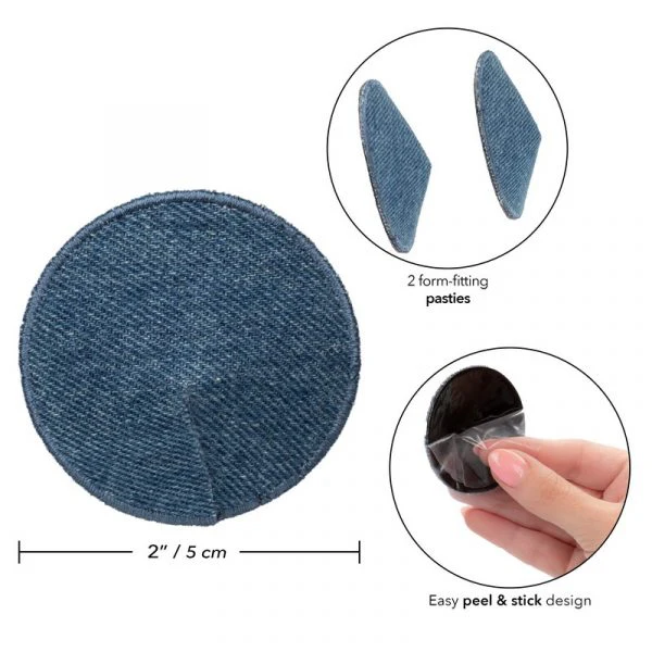 Ride Em™ Denim Pasties by Cal Exotics - Image 2
