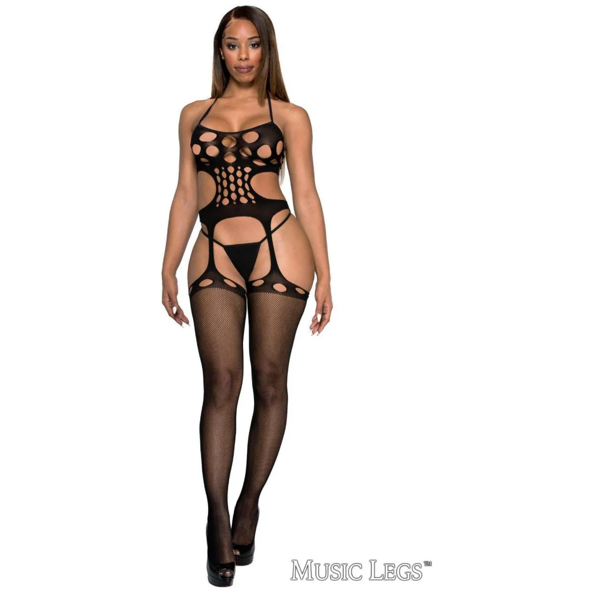 Round Cutout Bodystocking by Music Legs - Image 3