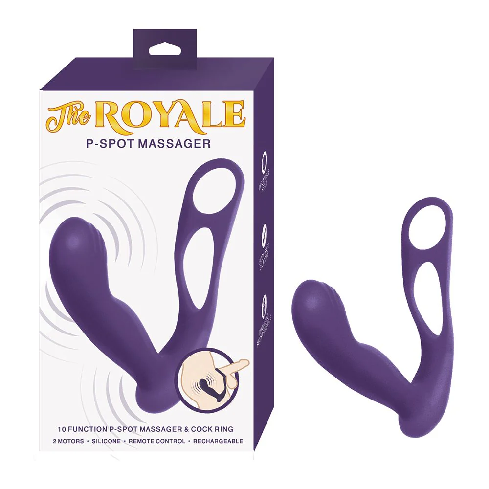 Royale P-Spot Cock Ring With Anal Plug by Nasstoys