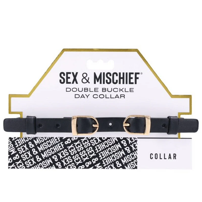 S&M Double Buckle Day Collar by Sportsheets