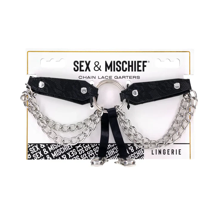 Sex & Mischief Chain Lace Garters by Sportsheets - Image 2