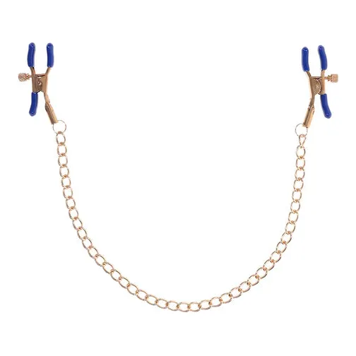 Sex & Mischief Cougar Chained Nipple Clamps by Sportsheets