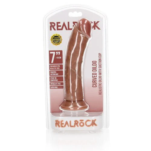 Realrock Curved Realistic Dildo 7" by Shots - Image 2