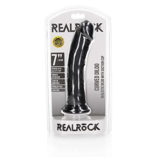 Realrock Curved Realistic Dildo 7" by Shots - Image 3