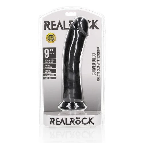 Realrock Curved Realistic Dildo 9" by Shots - Image 2