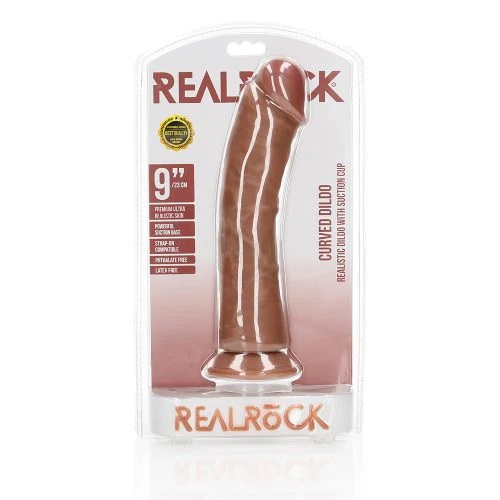 Realrock Curved Realistic Dildo 9" by Shots - Image 3