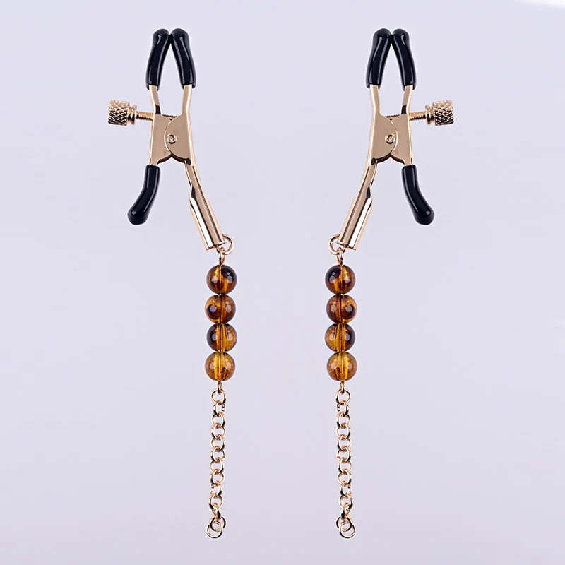 Sincerely Amber Beaded Nipple Jewelry by Sportsheets - Image 2