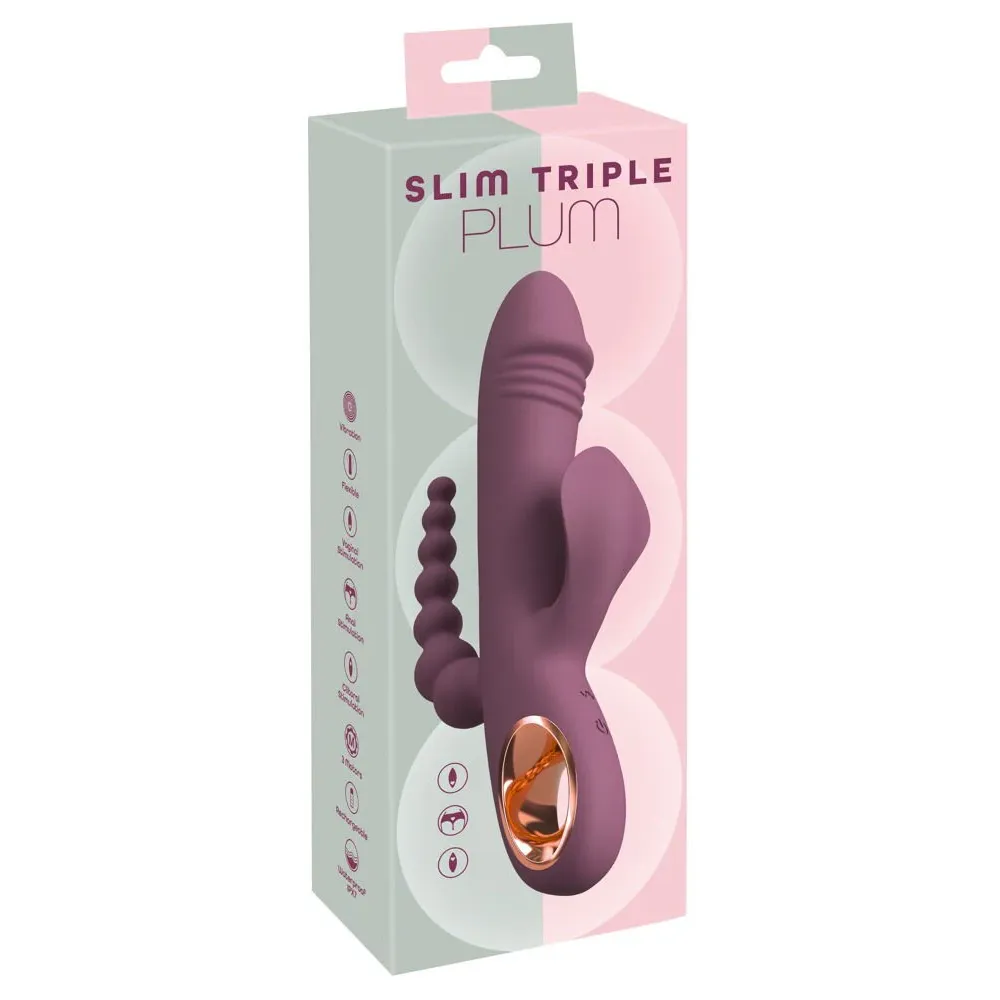 Slim Triple Plum Vibrator by Orion