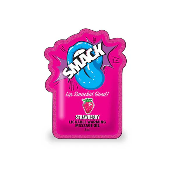 Smack Warming & Lickable Massage Oil Strawberry by Little Geenie - Image 3