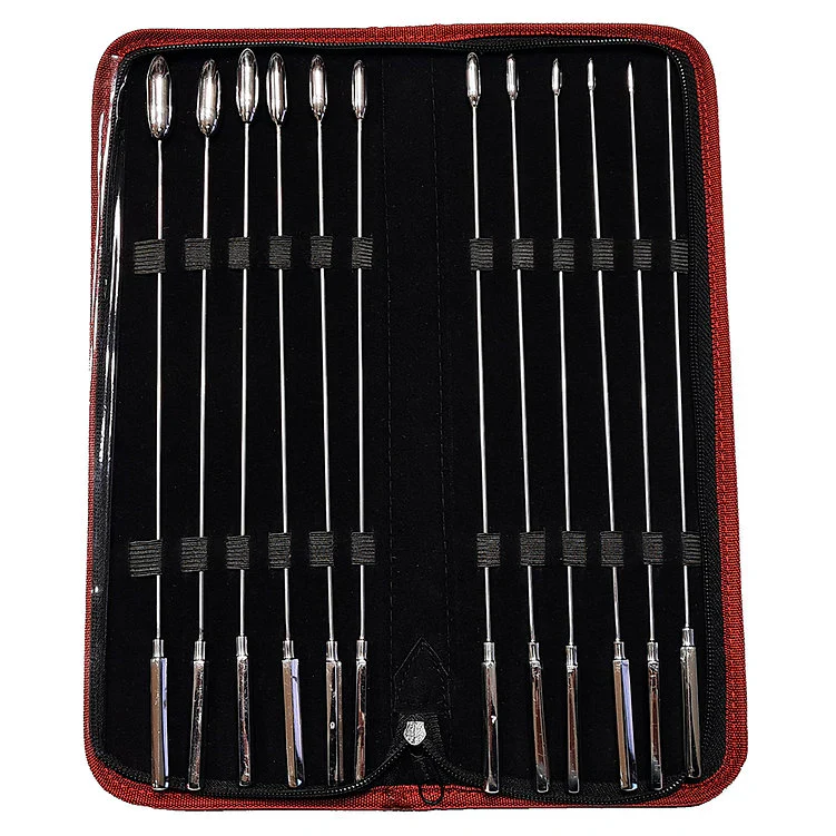 Stainless Steel 12pc Rosebud Dilator Urethral Sounding Kit by Rouge