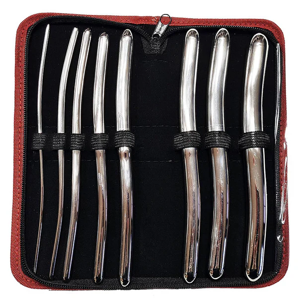 Stainless Steel Hegar Uterine 8pc Dilator Set by Rouge