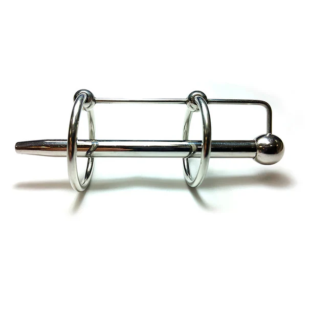 Stainless Steel Hollow Double Ring Urethral Probe by Rouge