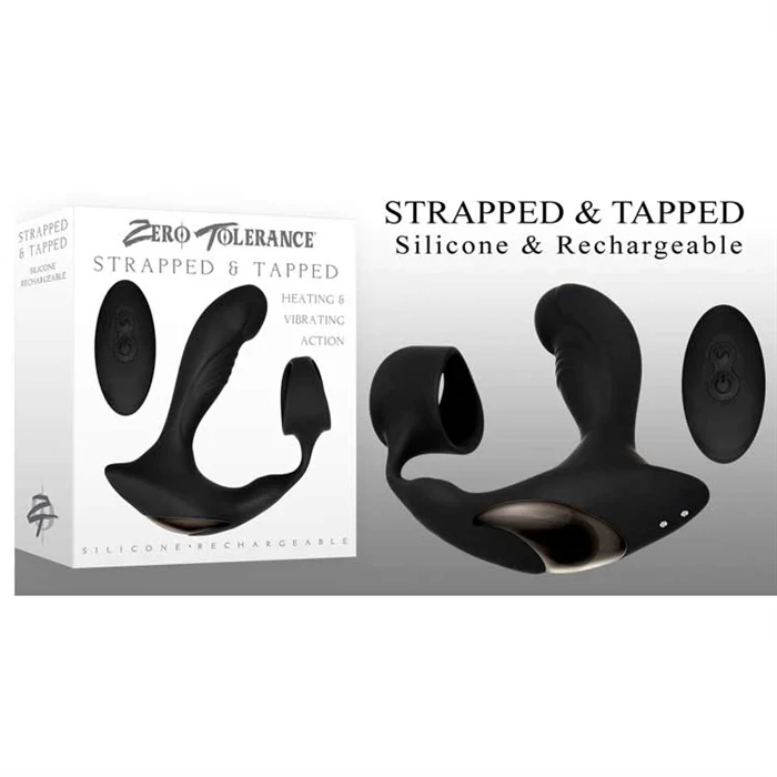 Strapped & Tapped Vibrating Anal Plug by Zero Tolerance