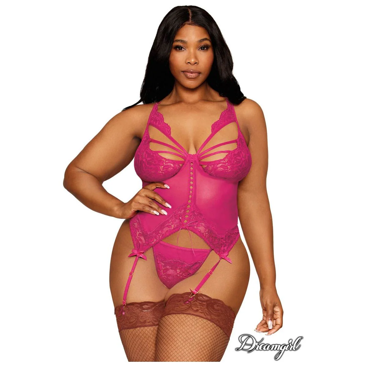 Strappy Lace Bustier by Dreamgirl - Image 3