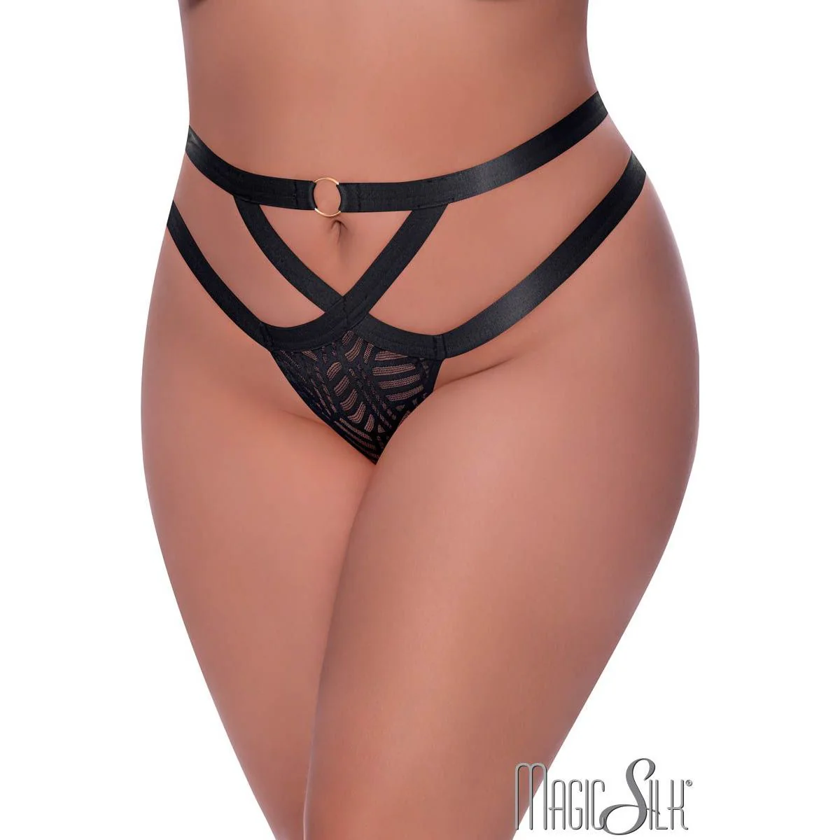 Strappy Striped Thong by Magic Silk - Image 5