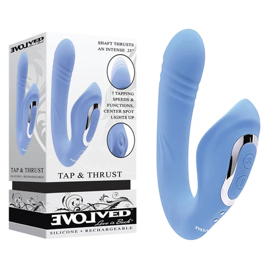 Tap & Thrust Thrusting Vibrator by Evolved
