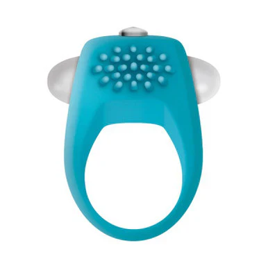 Teal Tickler Vibrating Cock Ring by Zero Tolerance
