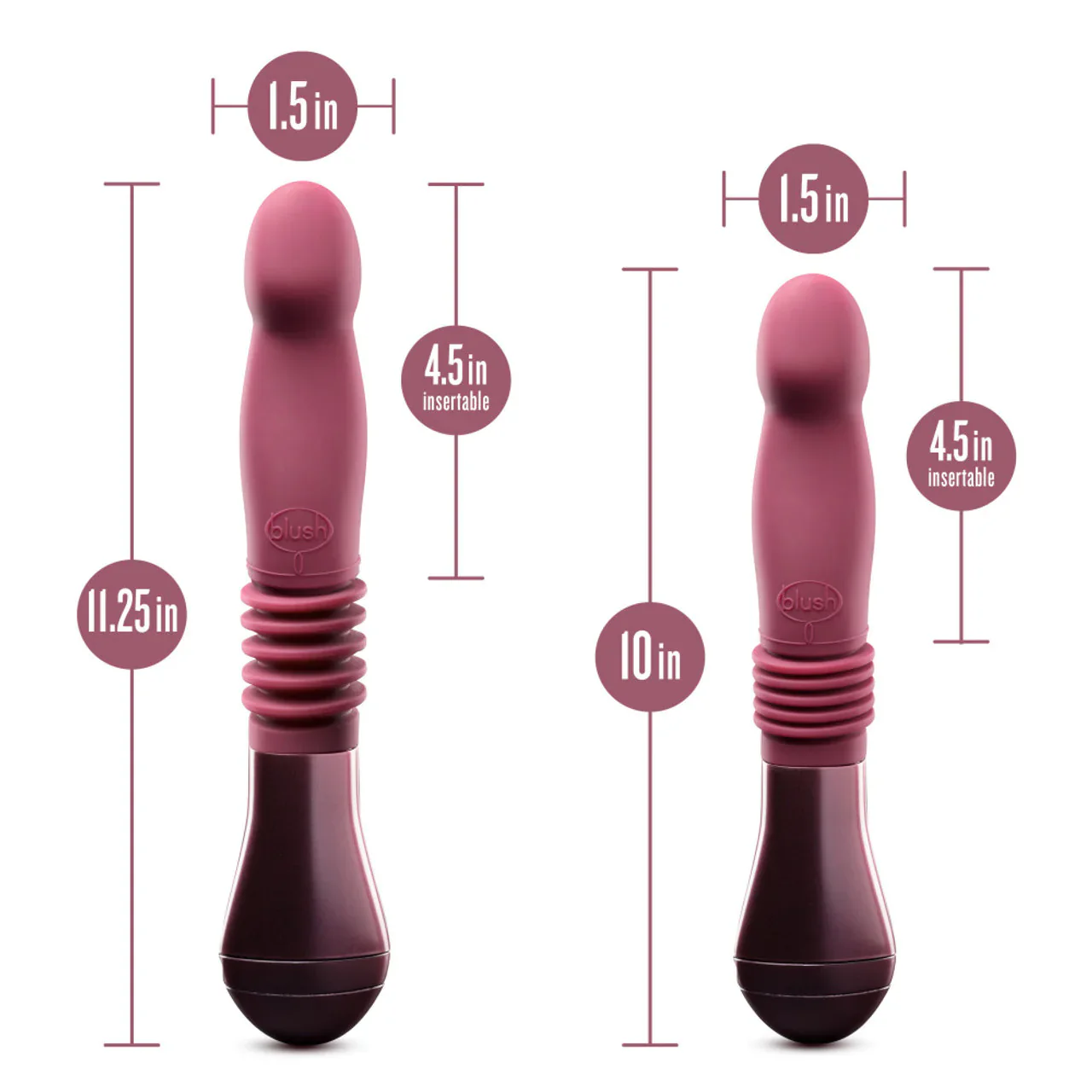 Temptasia Trixie Thrusting Vibrator 10" by Blush Novelties - Image 2