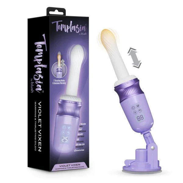Temptasia Violet Vixen Warming Thrusting Vibrator by Blush
