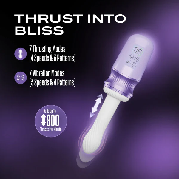 Temptasia Violet Vixen Warming Thrusting Vibrator by Blush - Image 3